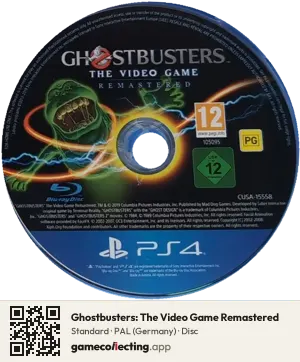 Ghostbusters: The Video Game Remastered PlayStation 4, PAL disc