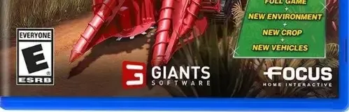 Farming Simulator 17, the ESRB box on its front