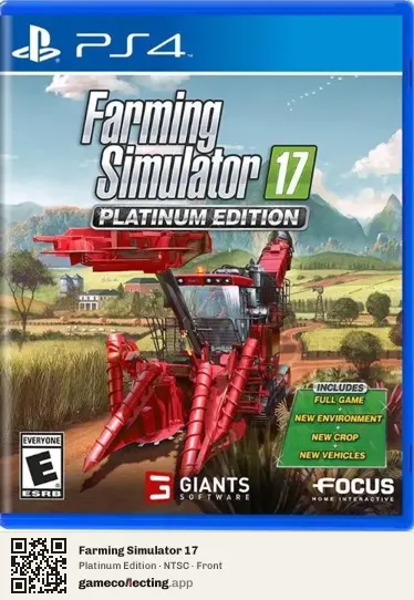 Farming Simulator 17 PlayStation 4, NTSC box front