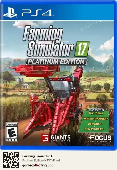 Farming Simulator 17 PlayStation 4, NTSC box front