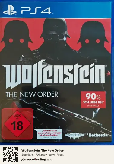 Wolfenstein: The New Order PlayStation 4, Germany box front