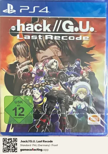 .hack//G.U. Last Recode PlayStation 4, Germany box front