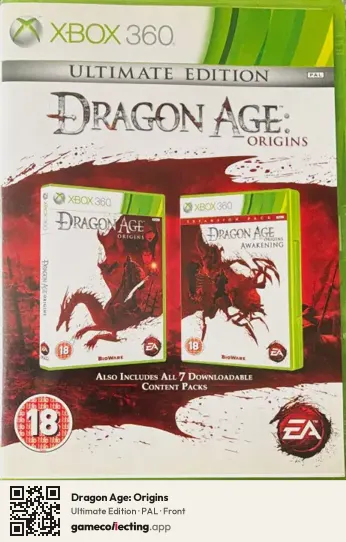 Dragon Age: Origins Xbox 360, PAL box front