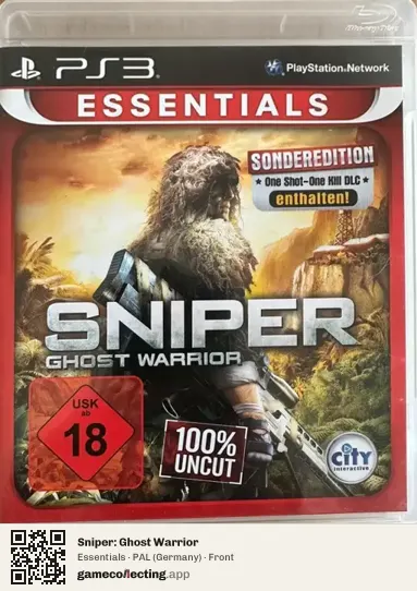 Sniper: Ghost Warrior PlayStation 3, Germany box front