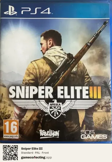 Sniper Elite III PlayStation 4, PAL box front