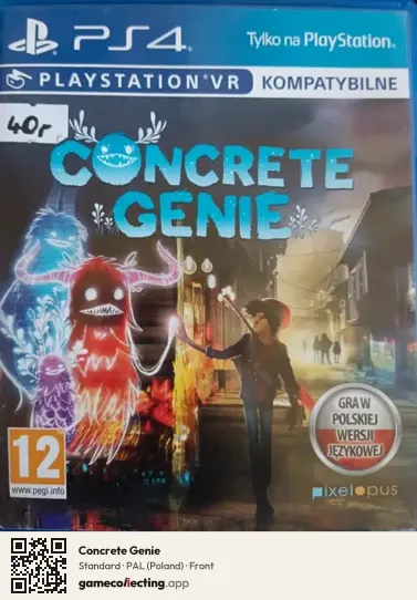 Concrete Genie PlayStation 4, Poland box front