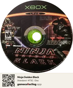 Ninja Gaiden Black Xbox, NTSC disc