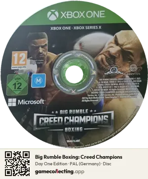 Big Rumble Boxing: Creed Champions Xbox One, PAL disc