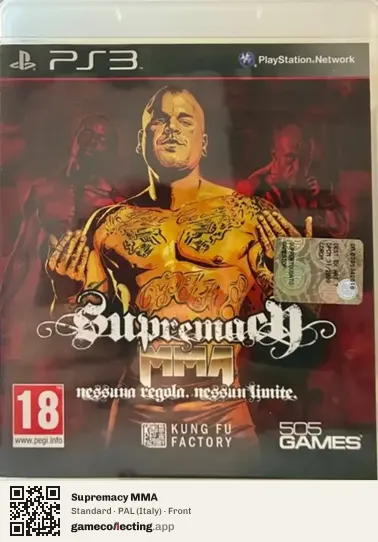 Supremacy MMA PlayStation 3, Italy box front