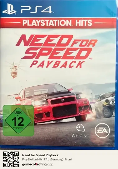 Need for Speed Payback PlayStation 4, Germany box front