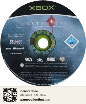 Constantine Xbox, PAL disc