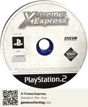X-Treme Express PlayStation 2, PAL disc