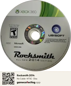 Rocksmith 2014 Xbox 360, NTSC disc