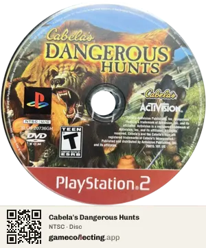 Cabela's Dangerous Hunts PlayStation 2, NTSC disc