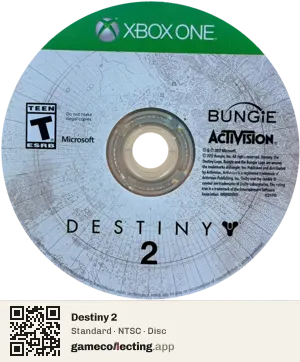 Destiny 2 Xbox One, NTSC disc
