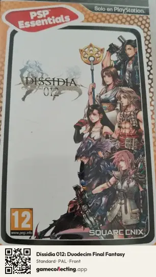 Dissidia 012: Duodecim Final Fantasy PlayStation Portable, PAL box front