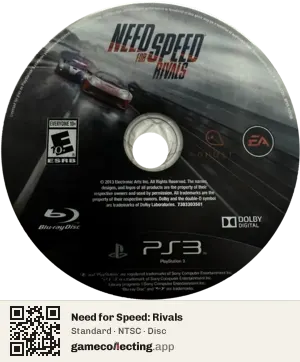 Need for Speed: Rivals PlayStation 3, NTSC disc