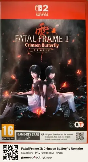 Fatal Frame II: Crimson Butterfly Remake Nintendo Switch 2, Germany box front
