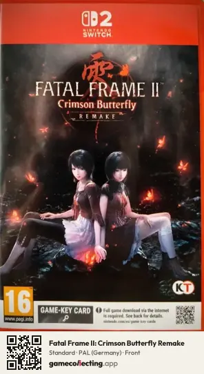 Fatal Frame II: Crimson Butterfly Remake Nintendo Switch 2, Germany box front