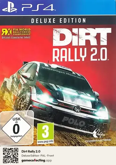 Dirt Rally 2.0 PlayStation 4, PAL box front