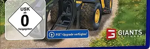 Farming Simulator 22, the USK square on its front