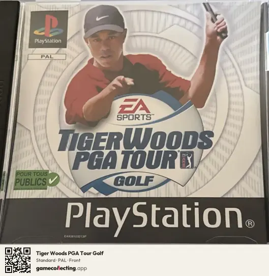 Tiger Woods PGA Tour Golf PlayStation, PAL box front