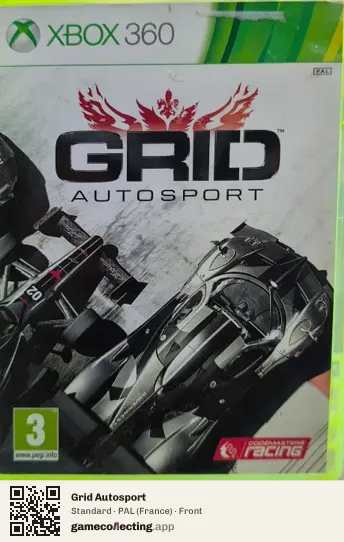 Grid Autosport Xbox 360, France box front