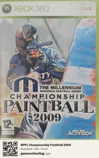 NPPL Championship Paintball 2009 Xbox 360, PAL box front