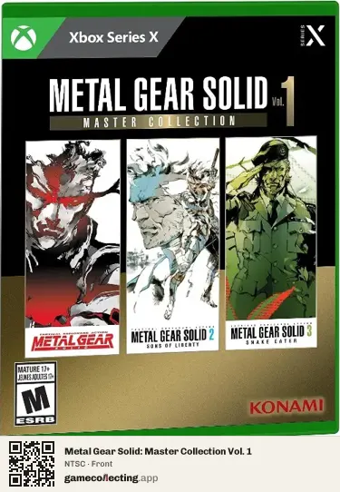 Metal Gear Solid: Master Collection Vol. 1 Xbox Series X, NTSC box front