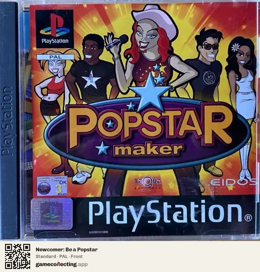 Newcomer: Be a Popstar PlayStation, PAL box front