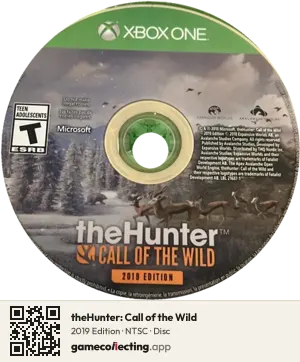theHunter: Call of the Wild Xbox One, NTSC disc