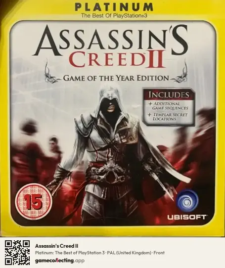 Assassin's Creed II PlayStation 3, United Kingdom box front