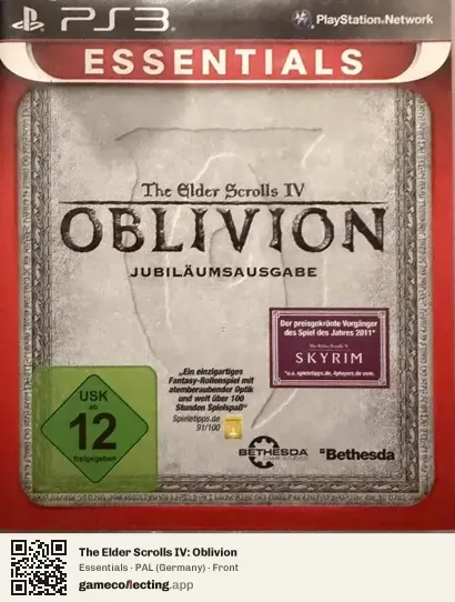 The Elder Scrolls IV: Oblivion PlayStation 3, Germany box front