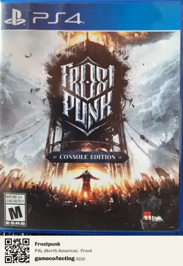 Frostpunk PlayStation 4, North America box front