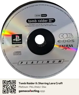 Tomb Raider II: Starring Lara Croft PlayStation, PAL disc
