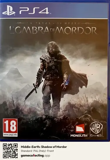 Middle-Earth: Shadow of Mordor PlayStation 4, Italy box front
