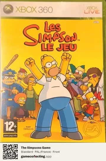 The Simpsons Game Xbox 360, France box front