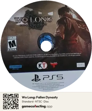 Wo Long: Fallen Dynasty PlayStation 5, NTSC disc