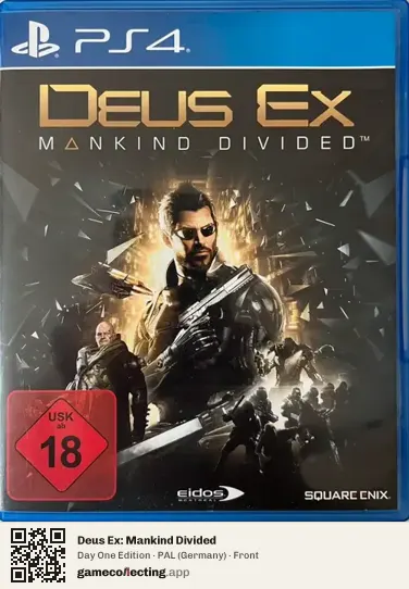 Deus Ex: Mankind Divided PlayStation 4, Germany box front