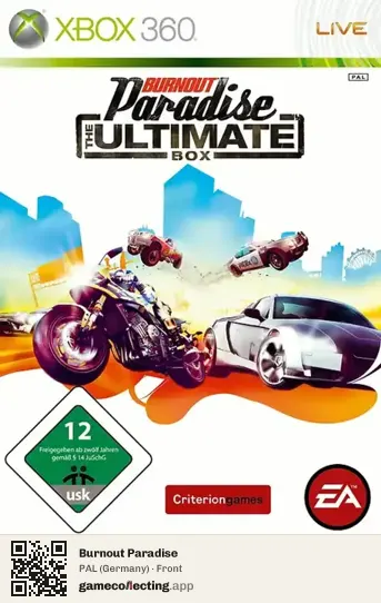 Burnout Paradise Xbox 360, Germany box front