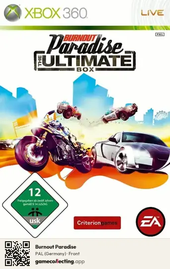Burnout Paradise Xbox 360, Germany box front