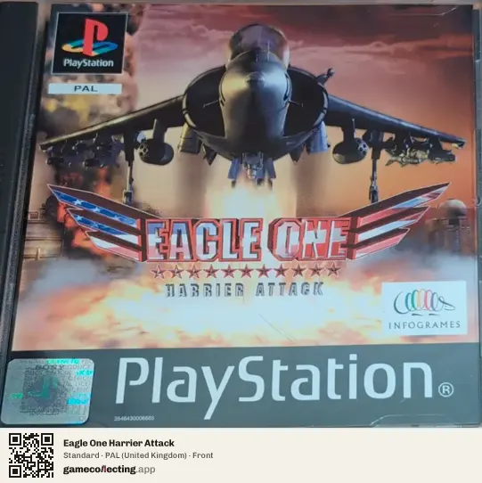 Eagle One Harrier Attack PlayStation, United Kingdom box front