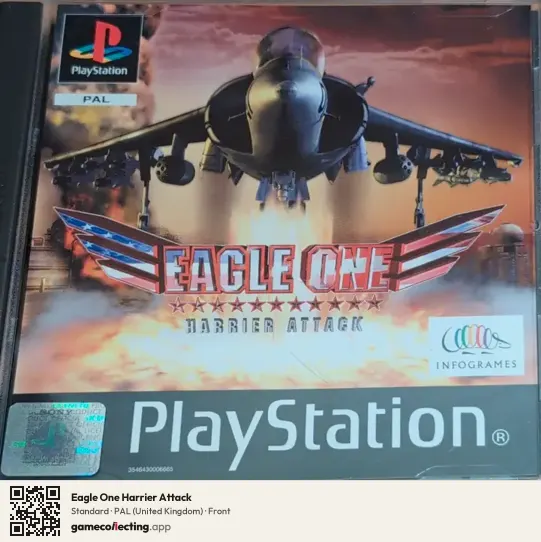 Eagle One Harrier Attack PlayStation, United Kingdom box front