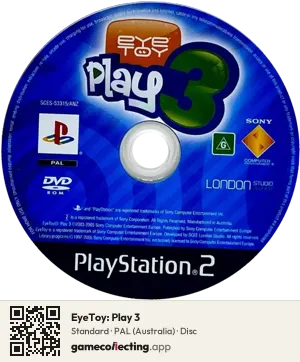 EyeToy: Play 3 PlayStation 2, PAL disc