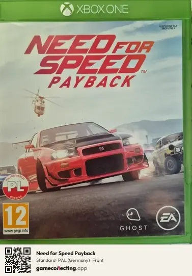 Need for Speed Payback Xbox One, Germany box front