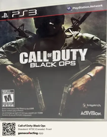 Call of Duty: Black Ops PlayStation 3, Canada box front