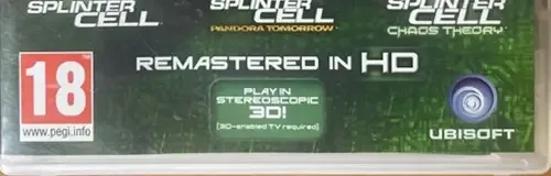 Tom Clancy's Splinter Cell Trilogy, the PEGI square on its front