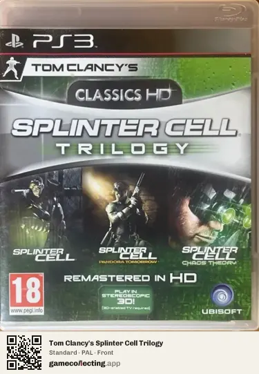 Tom Clancy's Splinter Cell Trilogy PlayStation 3, PAL box front