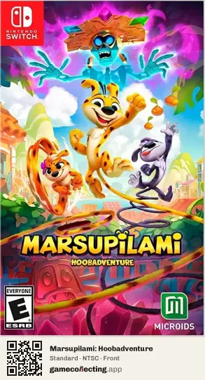 Marsupilami: Hoobadventure Nintendo Switch, NTSC box front