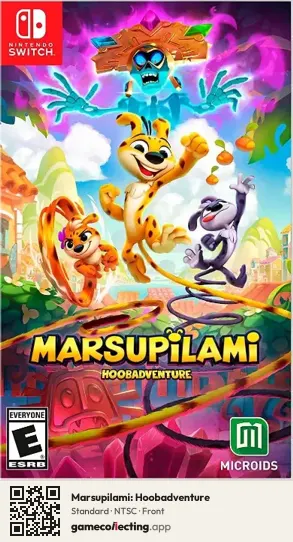 Marsupilami: Hoobadventure Nintendo Switch, NTSC box front